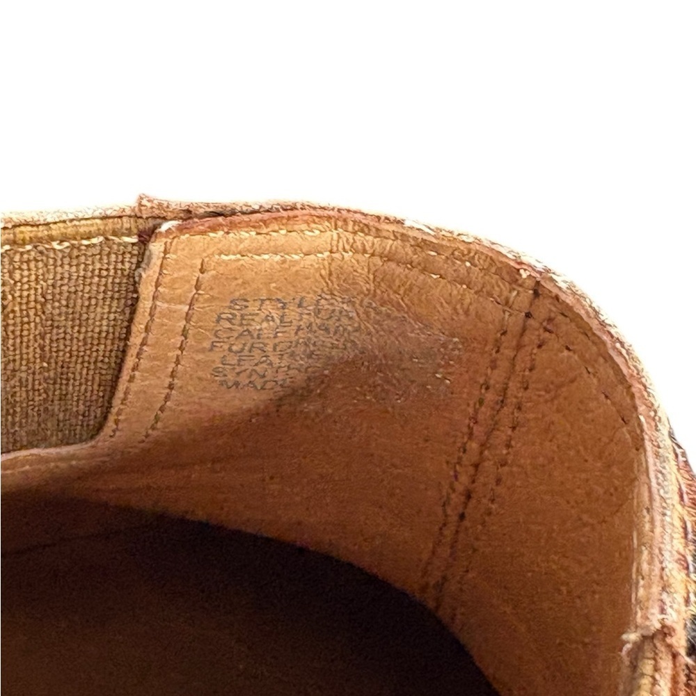 Madewell The Carey brown cheetah print Mules Real Calf Hair sz 7 preloved - Picture 5 of 9